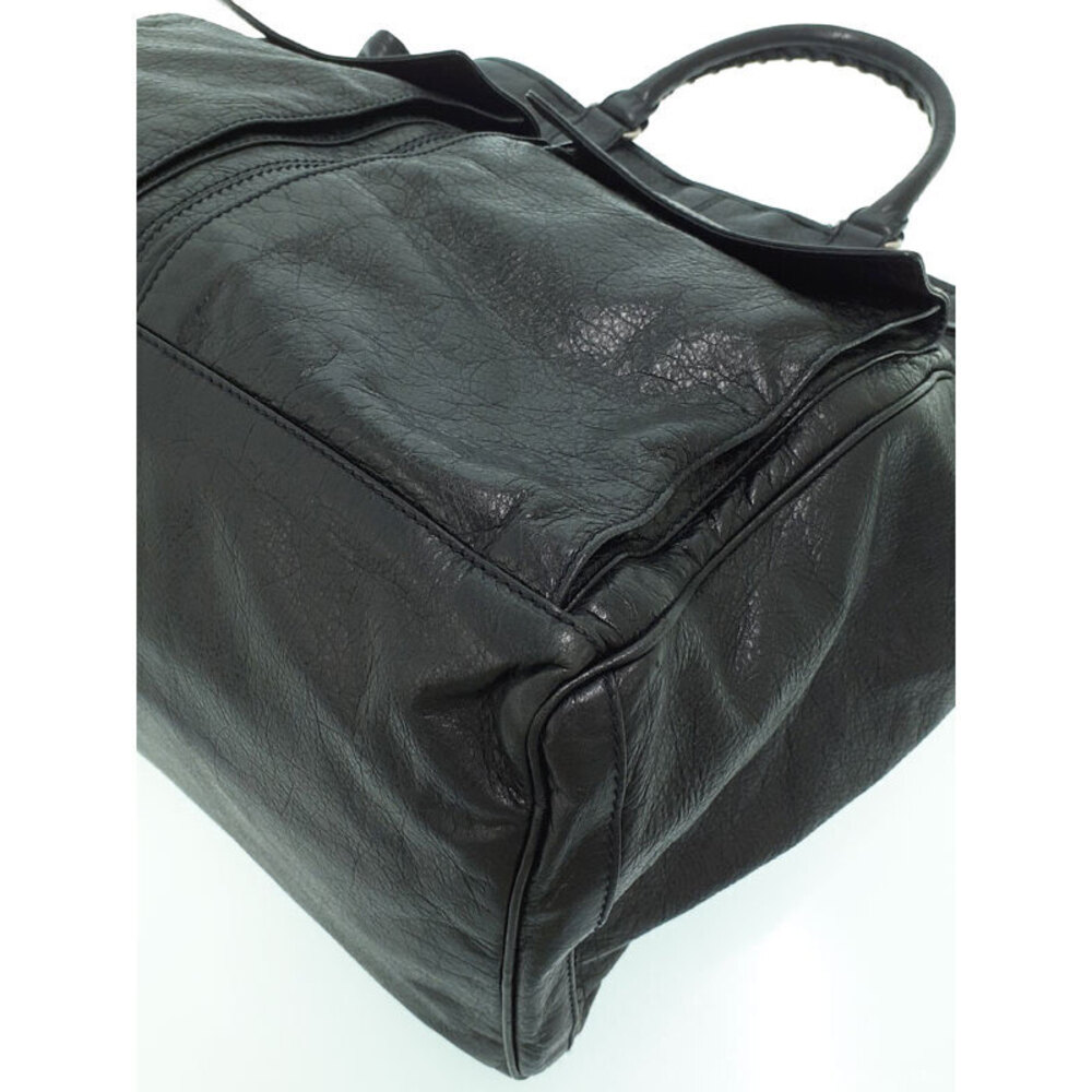 Balenciaga Cube Pocket Shoulder Bag black distressed leather - Picture 6 of 9